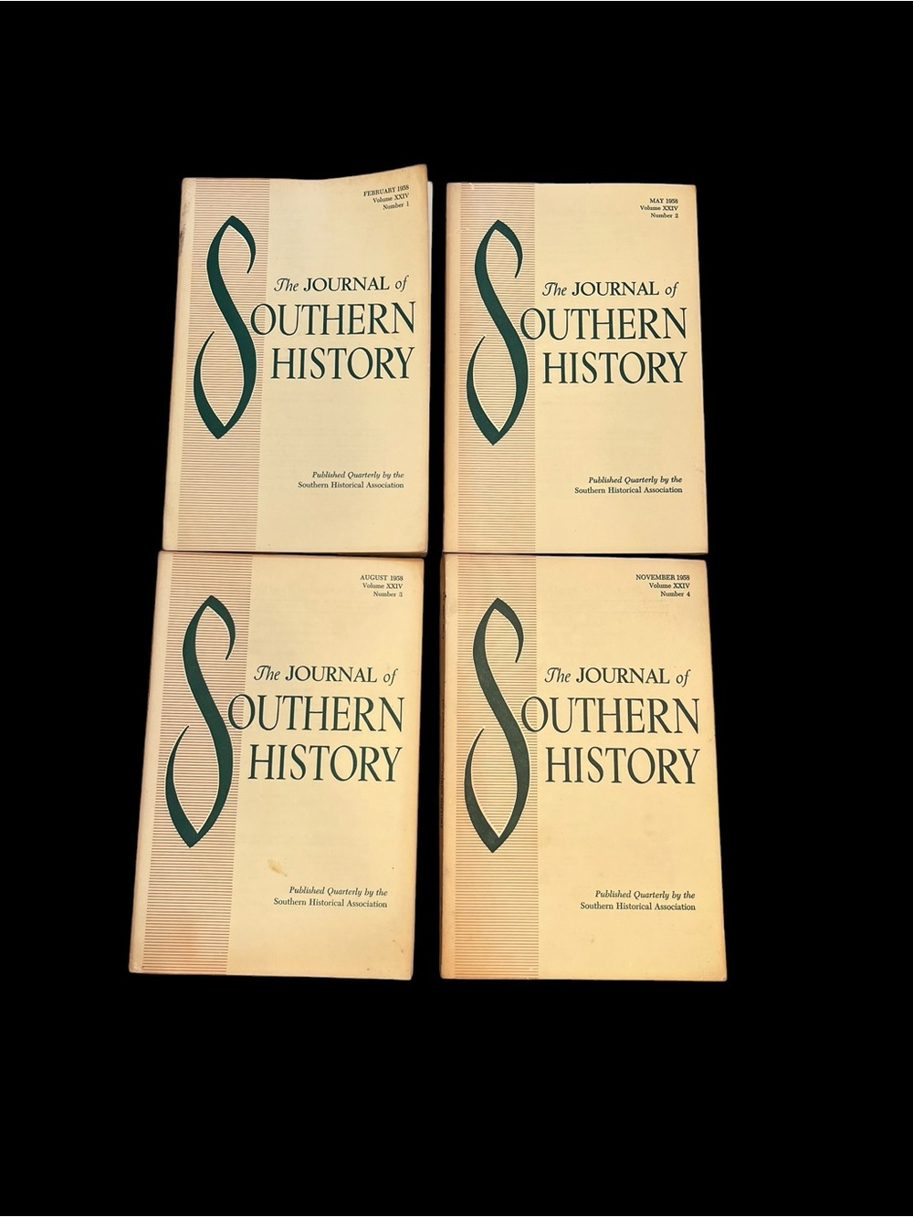 1958 The Journal of Southern History Southern Historical Association Volume XXIV